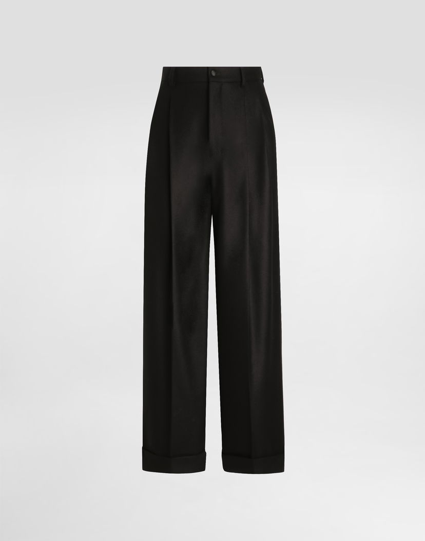 Nohavice Dolce & Gabbana Dolce & Gabbana Wool Cropped Trousers Čierna | GP168THU2A8N0000
