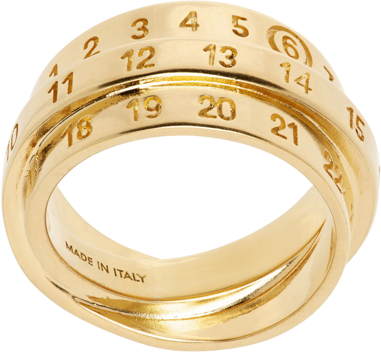 Prsteň Maison Margiela Triple Logo Numeric Signature Silver Ring Metalická | SM6UQ0073 P6627, 1
