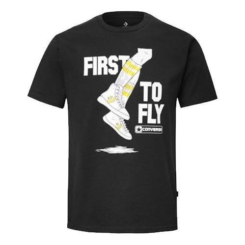 Tričko Converse Pro Leather First to Fly Graphic T-Shirt Čierna | 10020927-A02