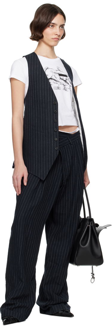 Vesta R13 R13 Pinstripe Elongated Vest Navy | R13WR400-R513A, 3