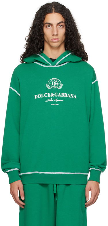 Mikina Dolce & Gabbana Designer Logo Hoodie Zelené | G9BDXZG7NON, 0