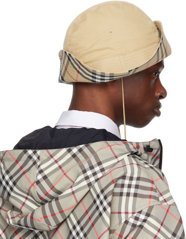 Klobúk Burberry Burberry Check Brim Gabardine Bucket Hat Béžová | 8112365, 4