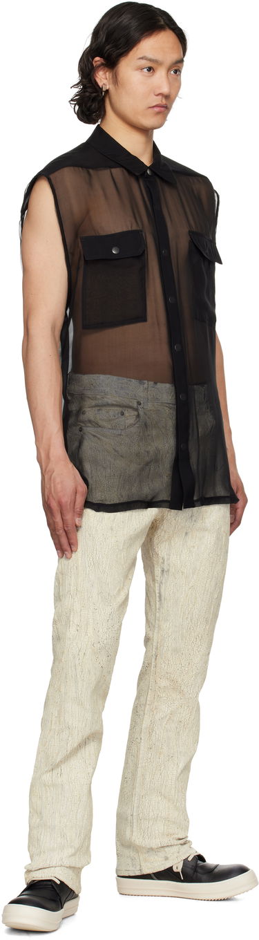 Košeľa Rick Owens Rick Owens Hollywood Jumbo Sleeveless Shirt Čierna | RR01E5239 S, 3