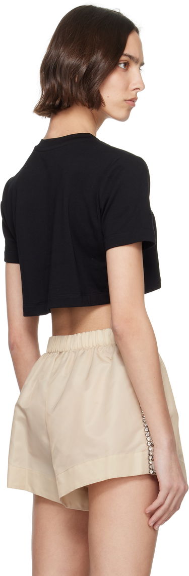 Tričko Area AREA Crystal Rosette Cropped T-Shirt Čierna | SS25AWTS0028FA02, 2
