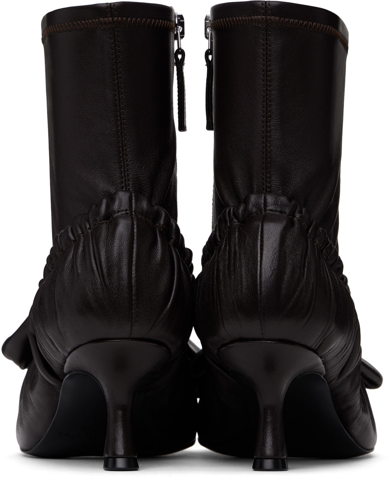 Tenisky a topánky Acne Studios Acne Studios Leather Bow Ankle Boots Hnedá | AD0796-, 1