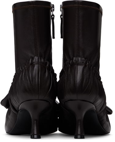 Tenisky a topánky Acne Studios Acne Studios Leather Bow Ankle Boots Hnedá | AD0796-, 1