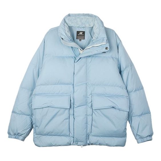 Prešívaná bunda New Balance Essentials Puffer Jacket Modrá | NPA4E013-GRB