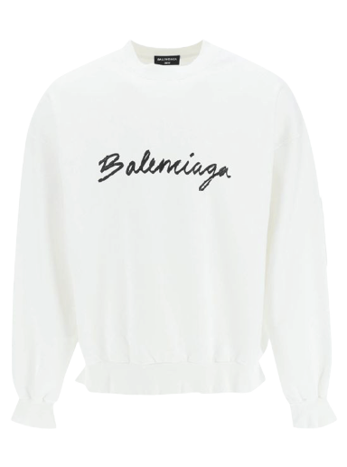 Mikina Balenciaga Crewneck Biela | 697869 TMVB5 9040