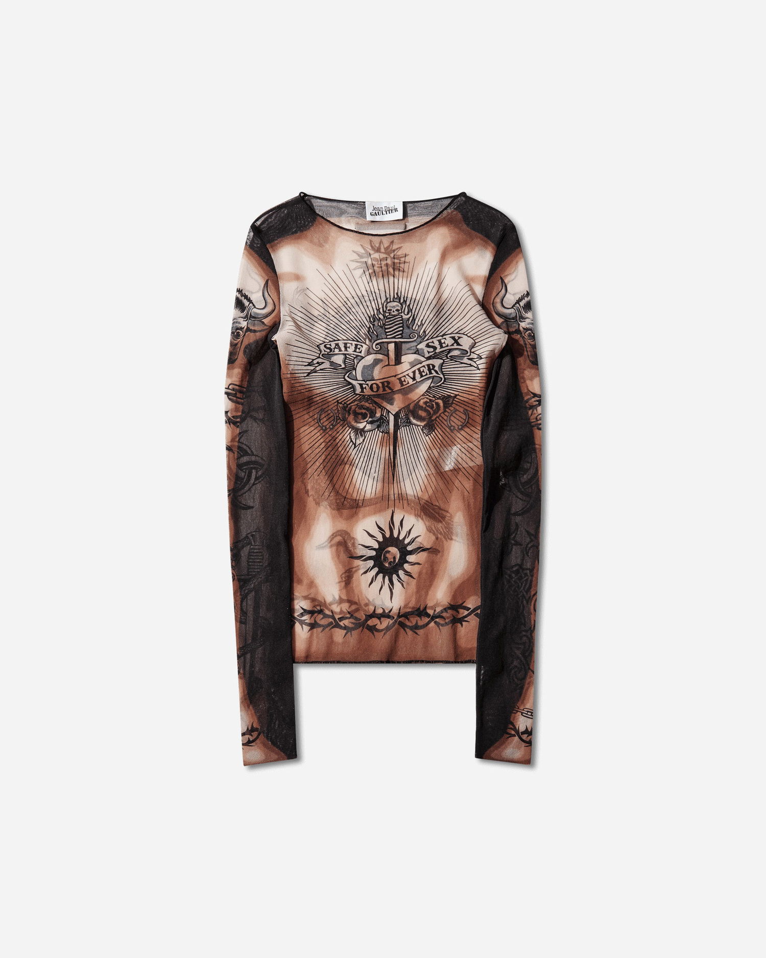 Tričko Jean Paul Gaultier Re-Edition Safe Sex Tattoo Longsleeve Top Rôznofarebný | 26-01-W-TO456-M026P 636000, 1