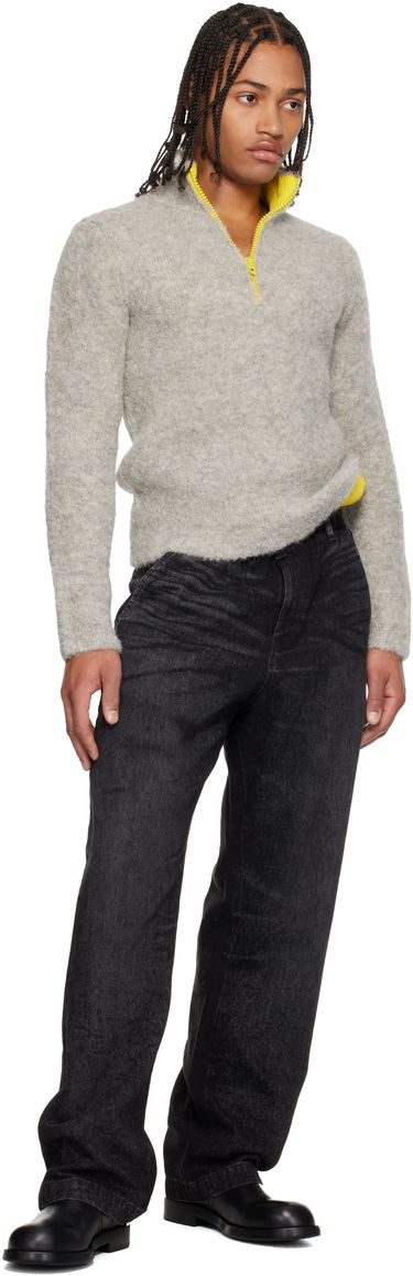 Sveter Diesel Textured K-Eller Half-Zip Sweater Šedá | A21443-0CECY-912, 3