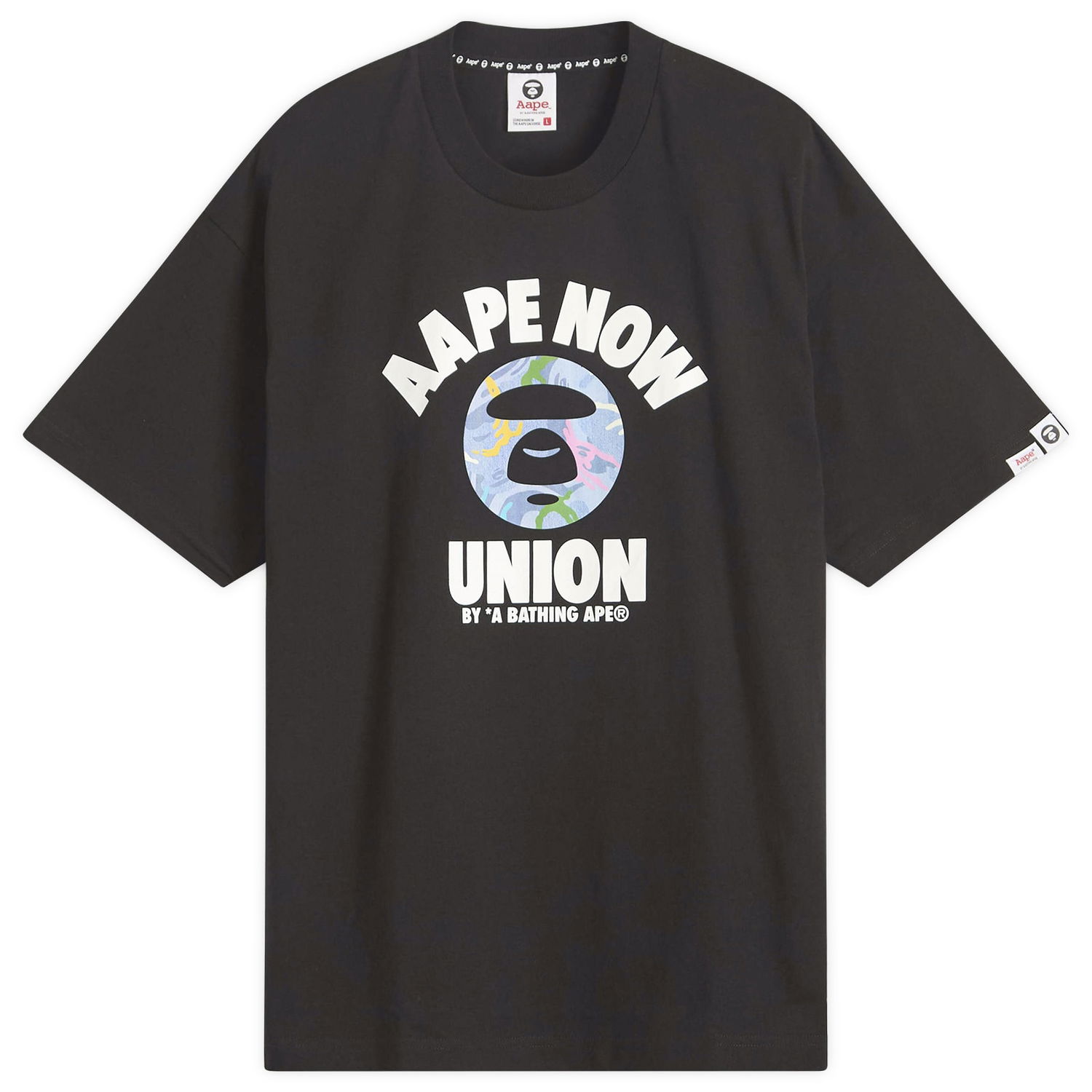 Tričko AAPE by A Bathing Ape AAPE Union College T-Shirt, Size Large Čierna | AAPTEM1643XX-BLK, 1