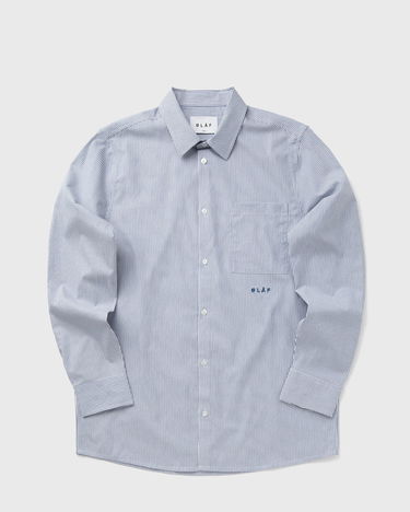 Košeľa ØLÅF Oxford Stripe Long Sleeve Shirt XL Modrá | M200302-BLUE-STP, 0