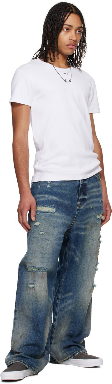 Tričko Off-White Off-White Stamp Rib T-Shirt Biela | OMUY007C99JER0010110, 3