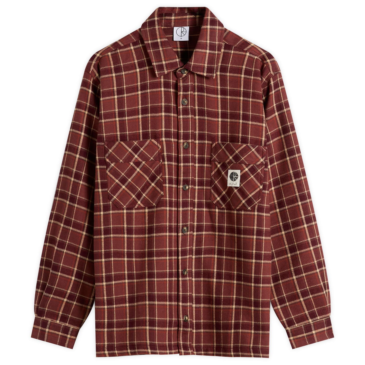 Košeľa Polar Skate Co. Mike Flannel Shirt Hnedá | PSC-F25-8-OCH, 1
