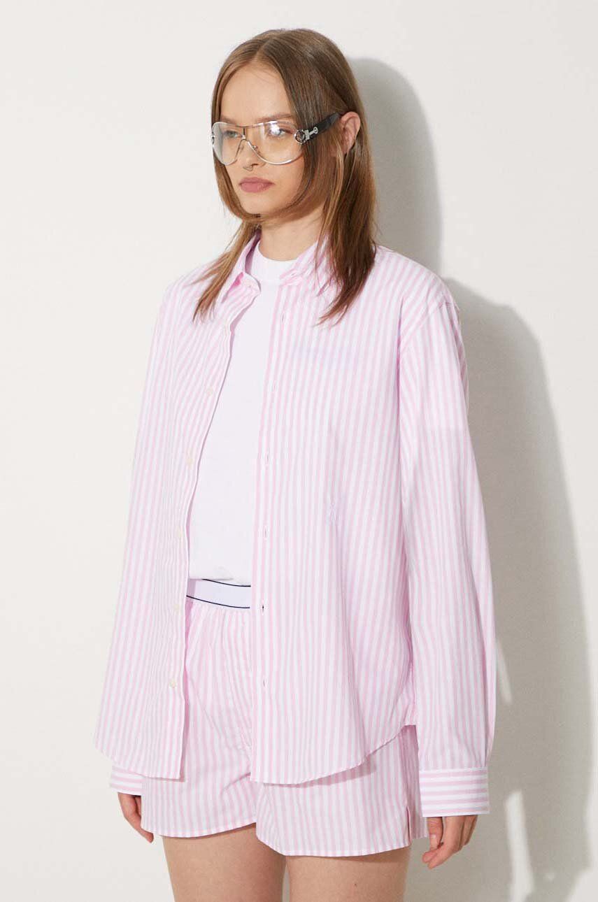 Košeľa Sporty & Rich Striped Relaxed Shirt Ružová | SI001S402SP, 0
