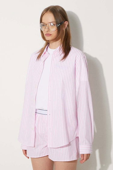 Košeľa Sporty & Rich Striped Relaxed Shirt Ružová | SI001S402SP, 0