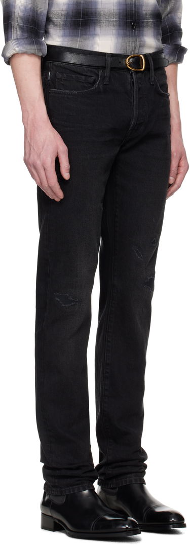 Džínsy Tom Ford TOM FORD Stretch Straight Fit Jeans Čierna | DPH001-DMC058S25, 1