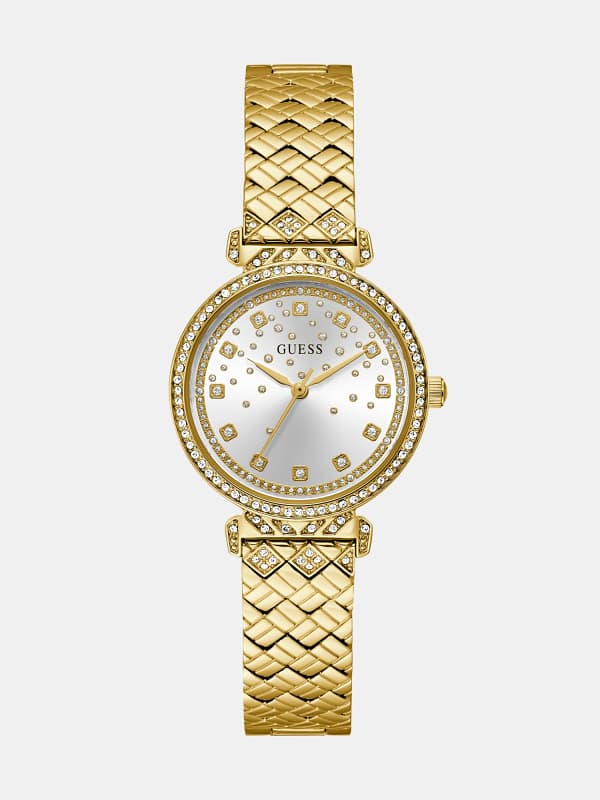 Hodinky GUESS Crystal Analogue Watch Metalická | GW0763FLSWC, 0