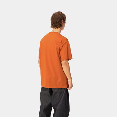 Tričko Carhartt WIP Brush Script Logo Graphic T-Shirt Oranžová | I033952_9, 2