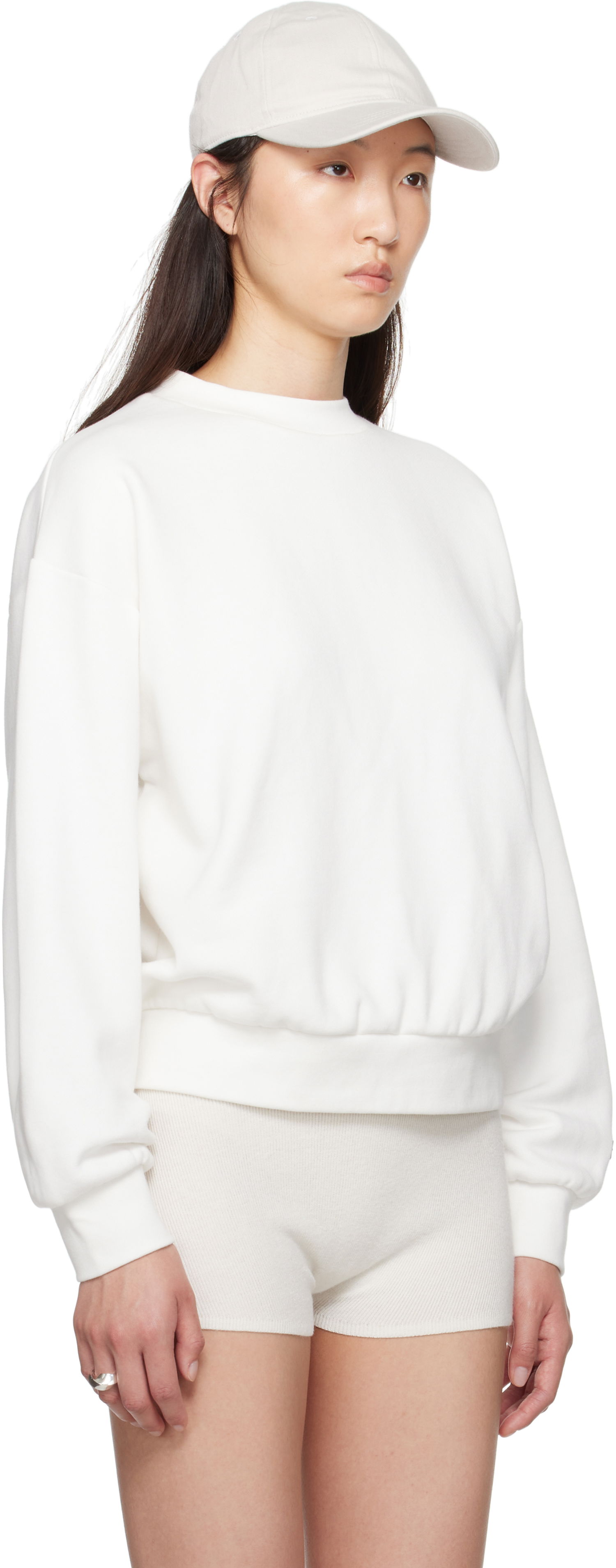Mikina Fear of God Fear of God ESSENTIALS Classic Fit Crewneck Sweatshirt Biela | 192SP255554FW, 1