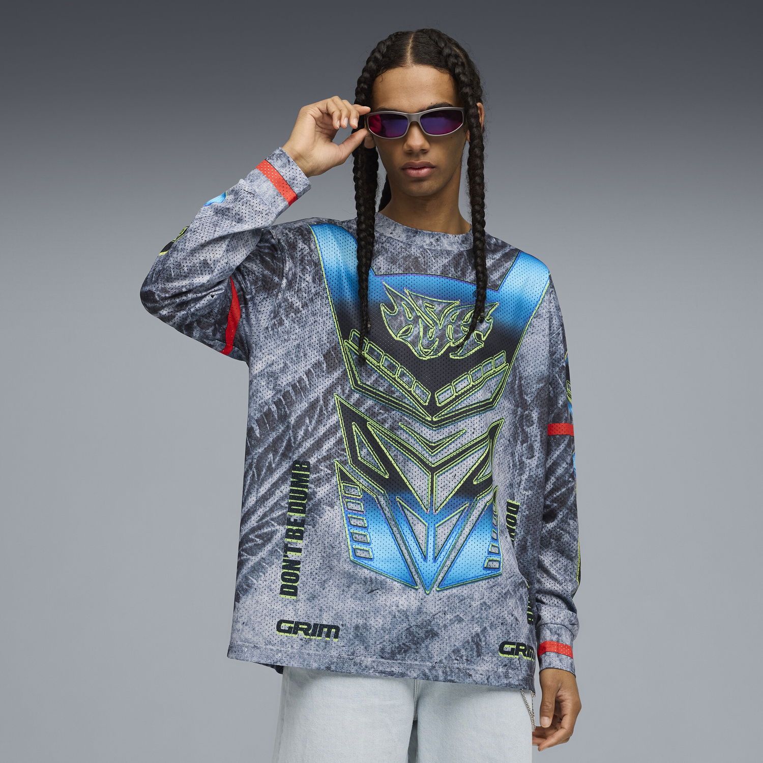Tričko Puma A$AP ROCKY x PUMA Tire Long Sleeve T-Shirt Šedá | 633393_02, 0
