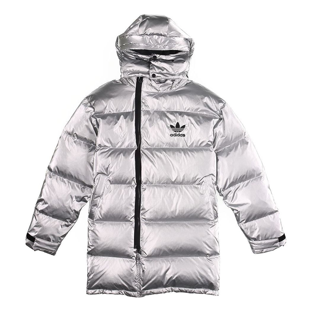 Prešívaná bunda adidas Originals Sportswear Down Jacket With Diagonal Zipper Šedá | GJ6733, 0