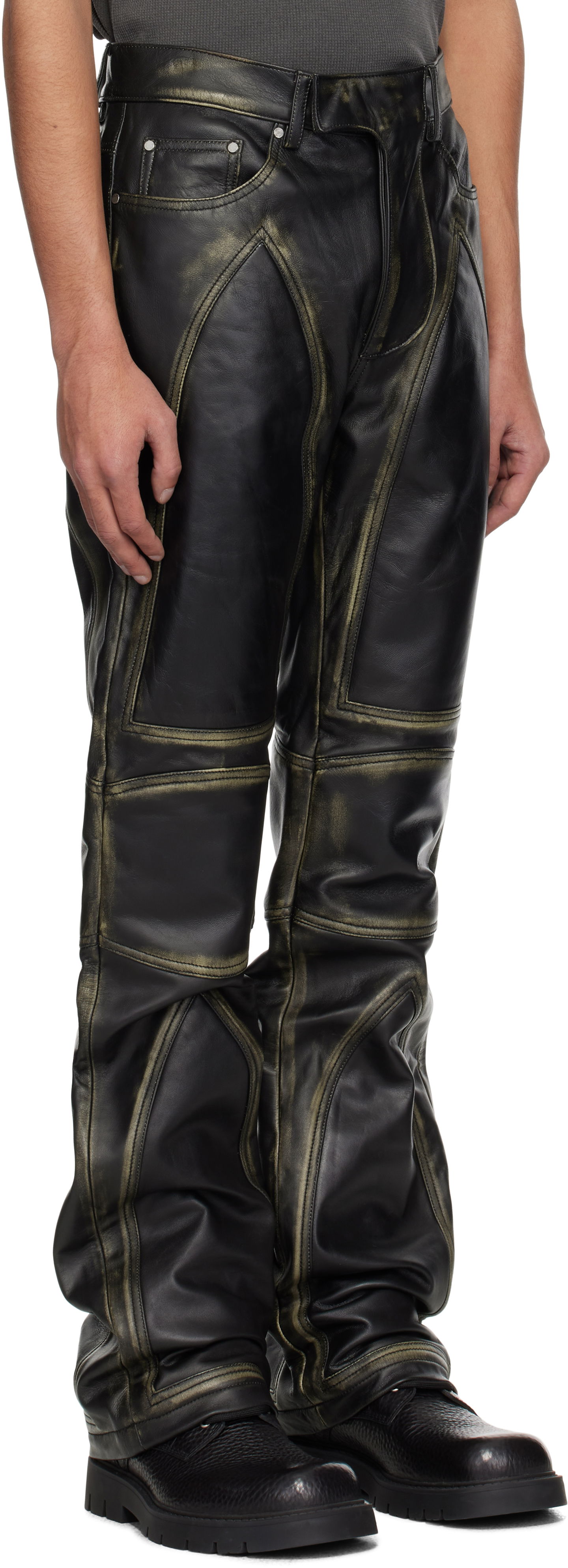 Nohavice Who Decides War Who Decides War Moto Leather Pants Čierna | 1120980002SS25, 1