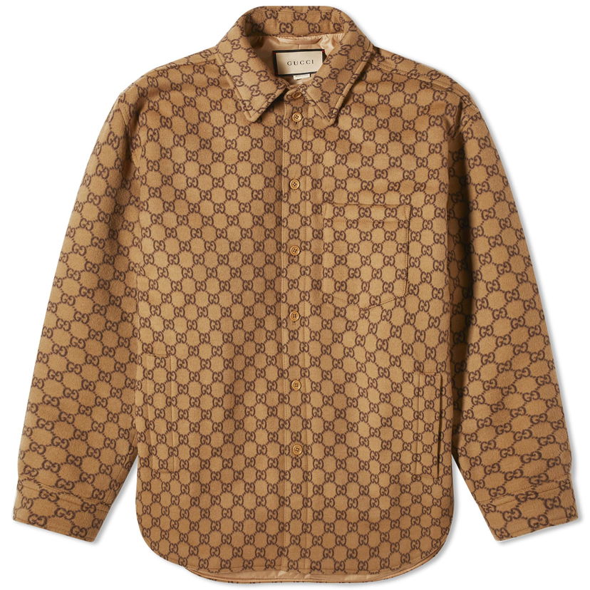 Košeľa Gucci GG Monogram Overshirt Béžová | 762183-ZAPDW-2378