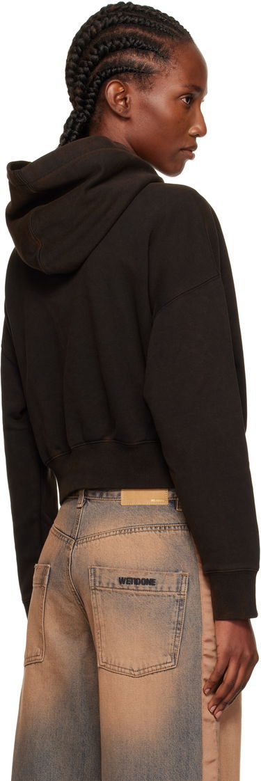 Mikina We11done We11done Cropped Logo Hoodie Čierna | WD-TH2-25-830-W-BK, 2