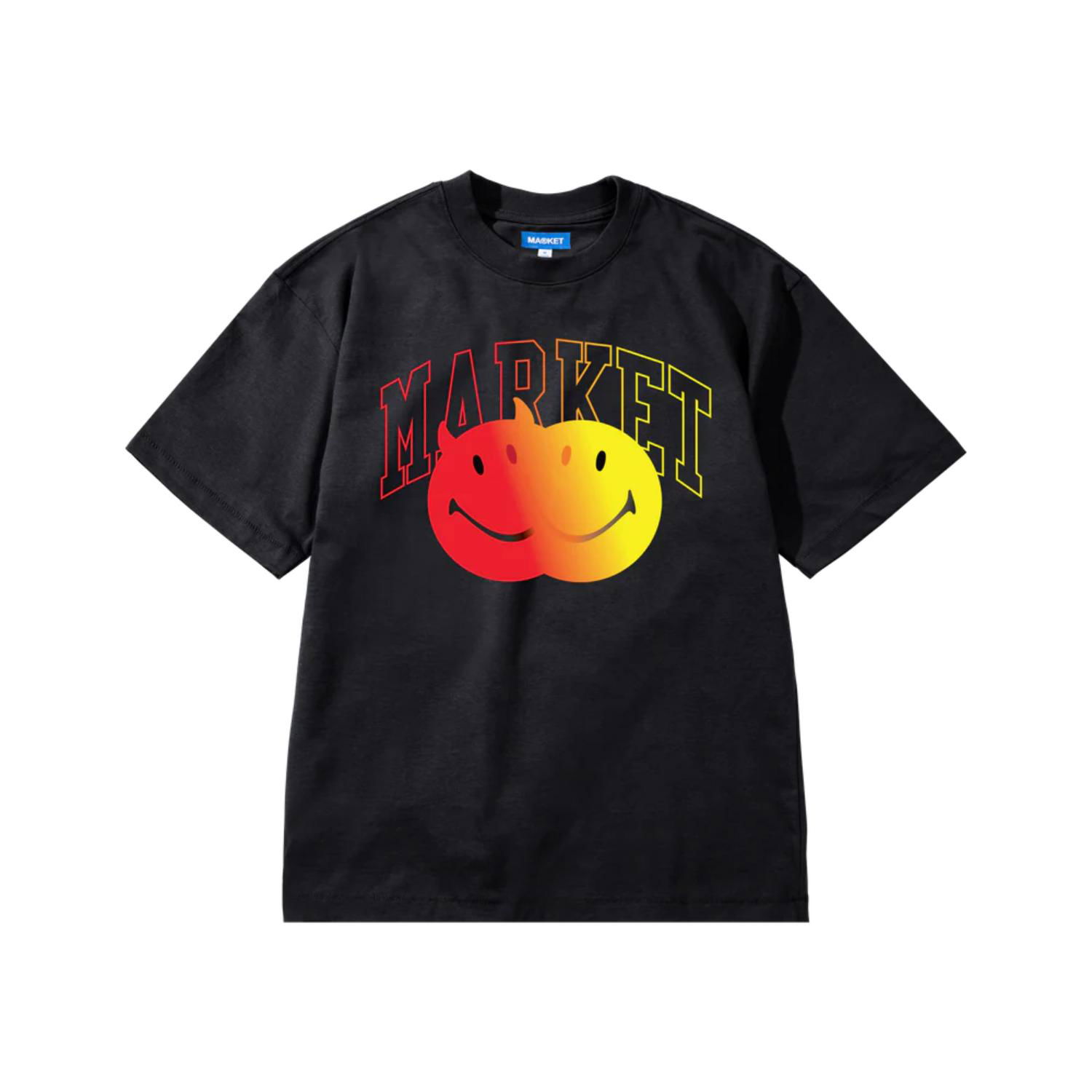 Tričko MARKET Smiley Good And Evil T-Shirt Čierna | SS0295-BLACK, 0