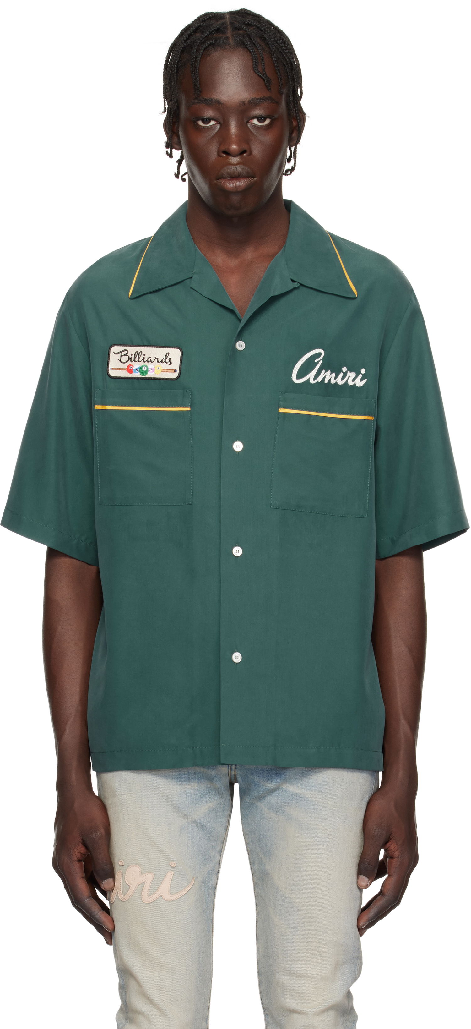 Košeľa AMIRI 'Billiards Club' Camp Shirt Zelené | AMSTCA1071, 0