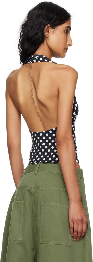 Tielko Miaou Miaou Mathilde Polka Dot Halter Top Čierna | 7189VISBWP, 2