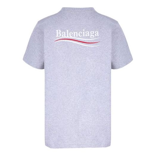 Tričko Balenciaga Political Campaign Large Fit T-Shirt Šedá | 620967TKVJ11379