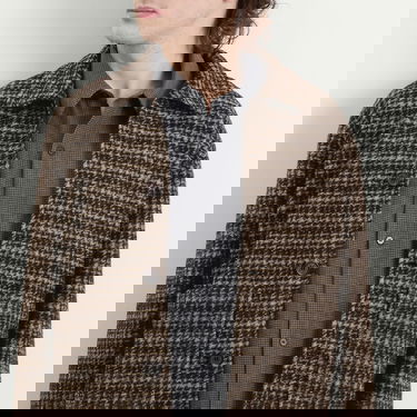 Bunda Universal Works Jacquard Knit Rams Plaid Jacket Rôznofarebný | P33099-BRN, 5