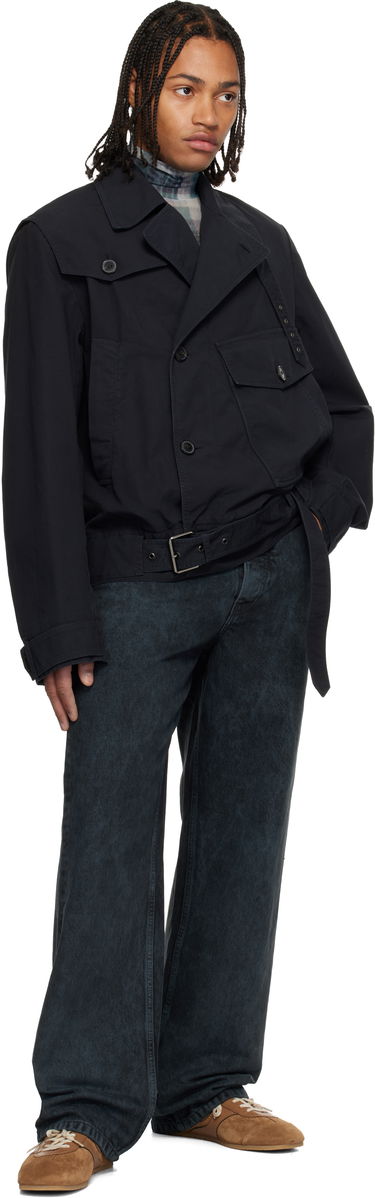 Bunda Dries Van Noten Dries Van Noten Overdyed Jacket Čierna | 252-020589-2101, 3