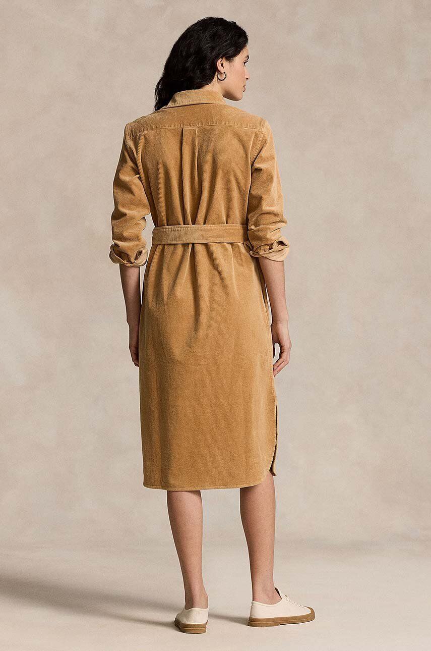 Šaty Polo by Ralph Lauren Midi Dress Béžová | 211941474, 1