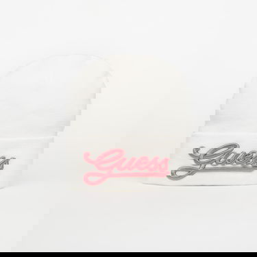 Kulicha GUESS Embroidered Beanie Biela | AW5400POL01-WHI, 0