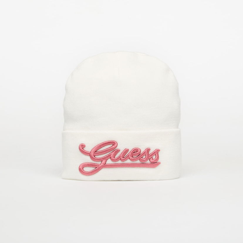 Kulicha GUESS Embroidered Beanie Biela | AW5400POL01-WHI