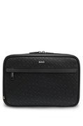 Monogram washbag with foil-embossed logo