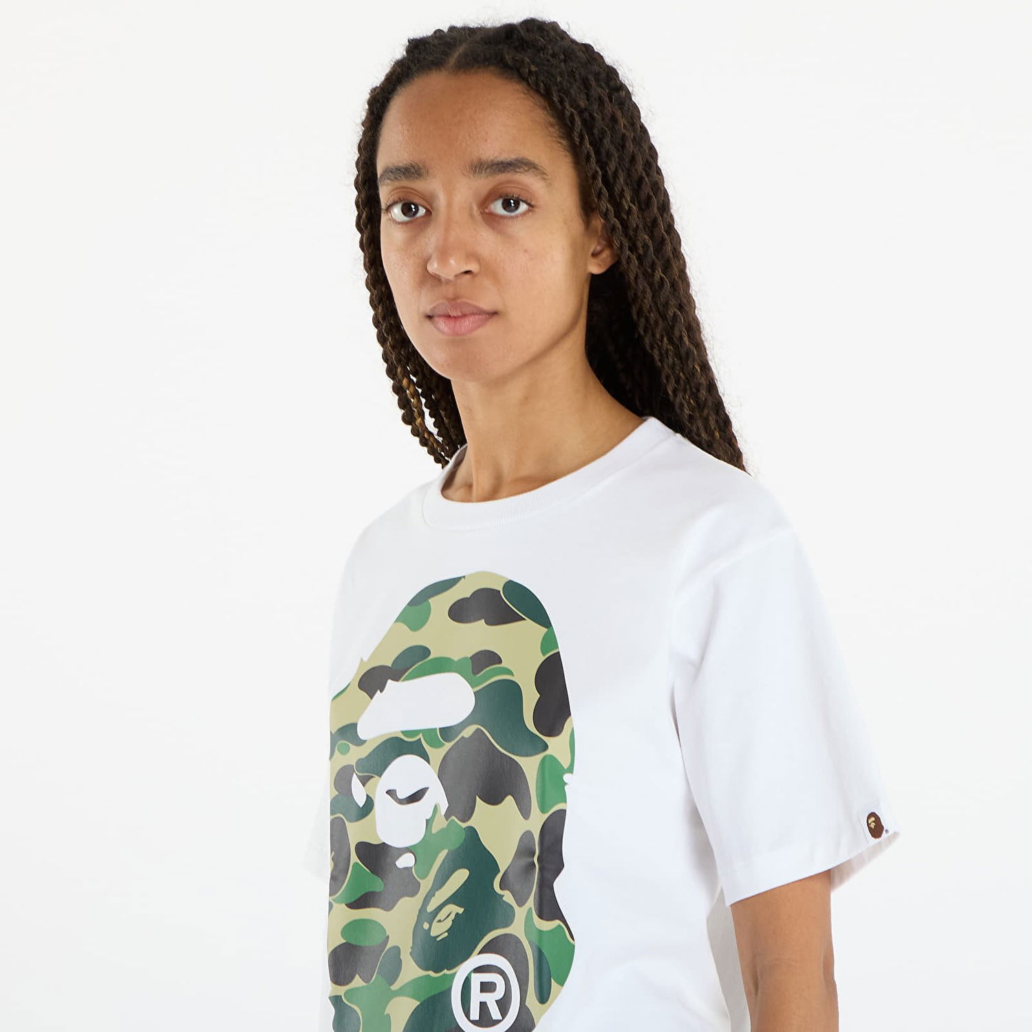 Tričko BAPE Abc Camo Big Ape Head Tee Biela | 001TEL801006MWH0, 1