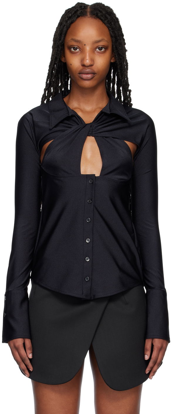 Košeľa Coperni Coperni Cutout Long Sleeve Top Čierna | COPCH29545, 0