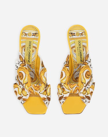 Tenisky a topánky Dolce & Gabbana Printed Silk Twill Dg Pop Sandals Žltá | CR1601AT850HG3OB, 3