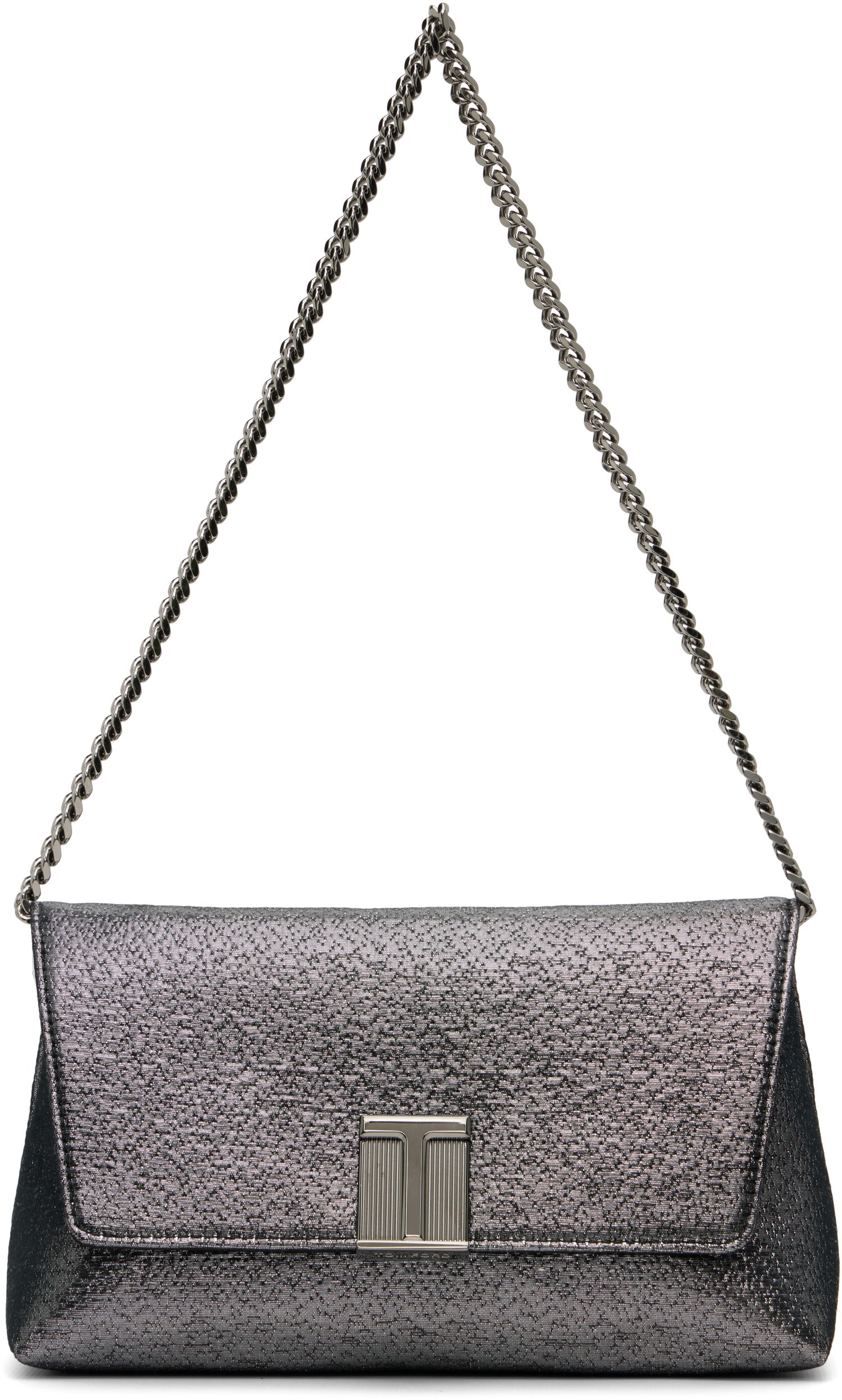 Kabelka Tom Ford TOM FORD Mini Nobile Hammered-Effect Fabric Bag Metalická | L1886-TSY054A, 0