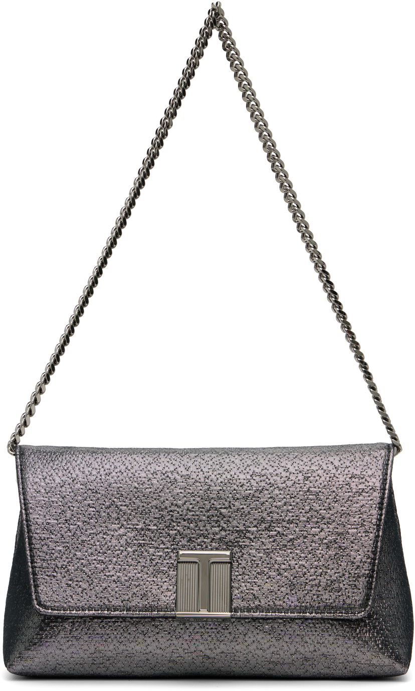 Kabelka Tom Ford TOM FORD Mini Nobile Hammered-Effect Fabric Bag Metalická | L1886-TSY054A