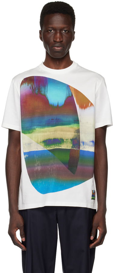 Tričko Paul Smith Paul Smith Abstract Geometric T-Shirt Biela | M1R-919T-KP3663-01, 0