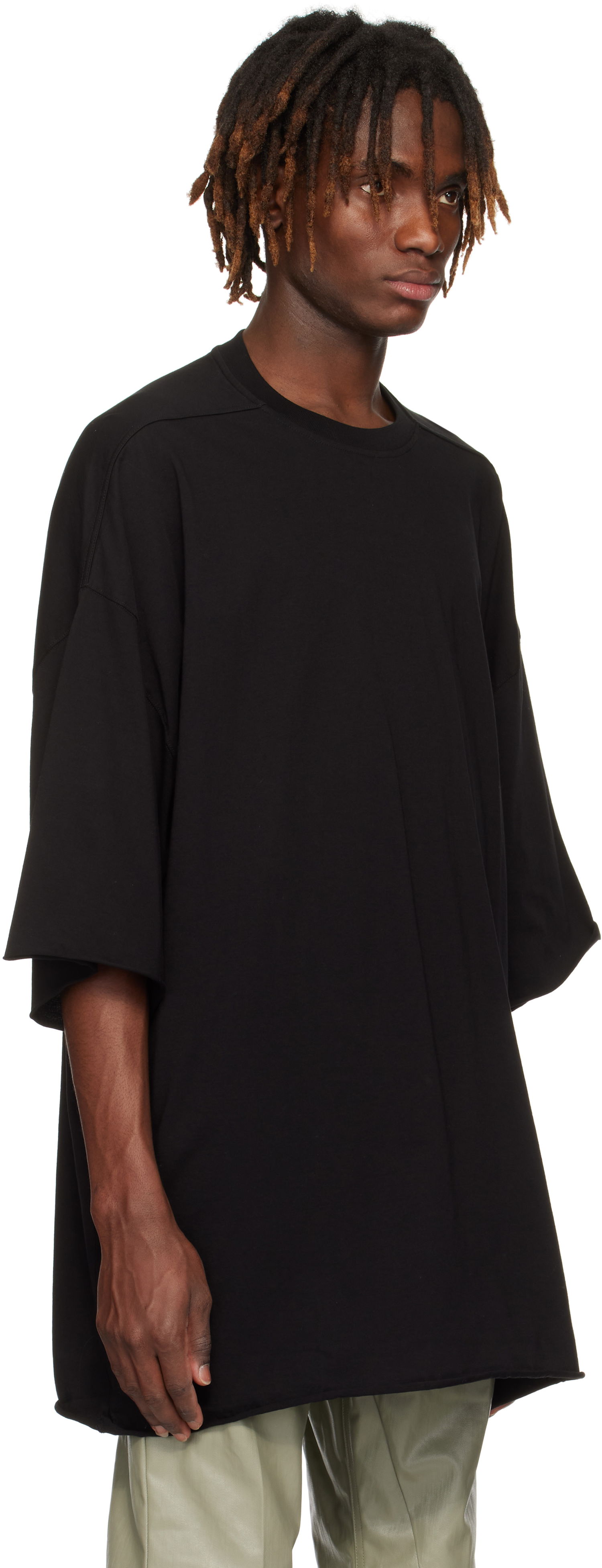 Tričko Rick Owens Rick Owens Hollywood Tommy T-Shirt Čierna | RU01E5283 JA, 1