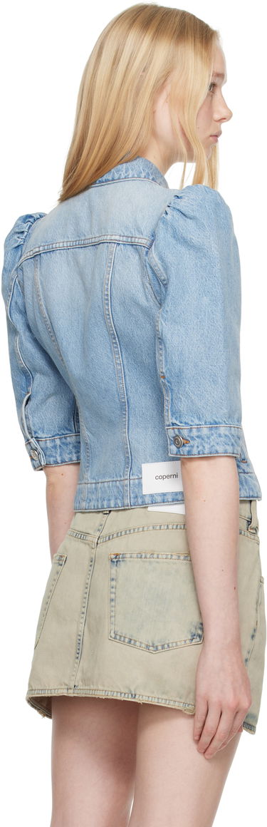 Bunda Coperni Coperni Slim-Fit Cropped Denim Jacket Modrá | COPBL30F2020, 2
