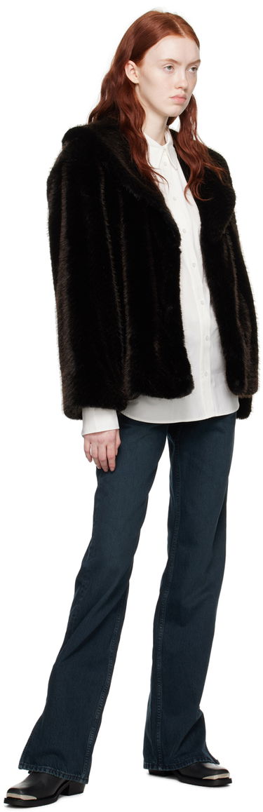 Bunda Anine Bing Hilary Faux-Fur Jacket Čierna | A-01-7167-077, 3