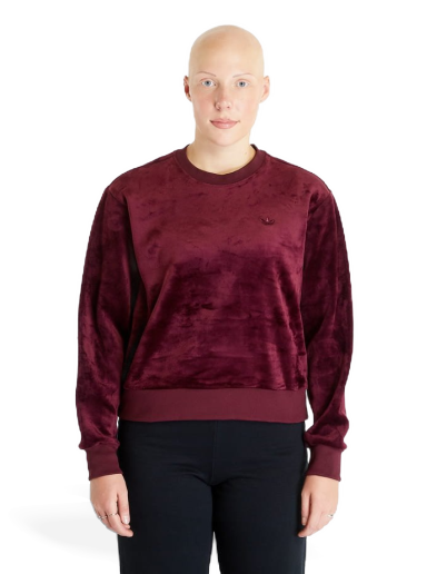 Mikina adidas Originals Premium Essentials Velour Sweatshirt Maroon Vínová | IL5745