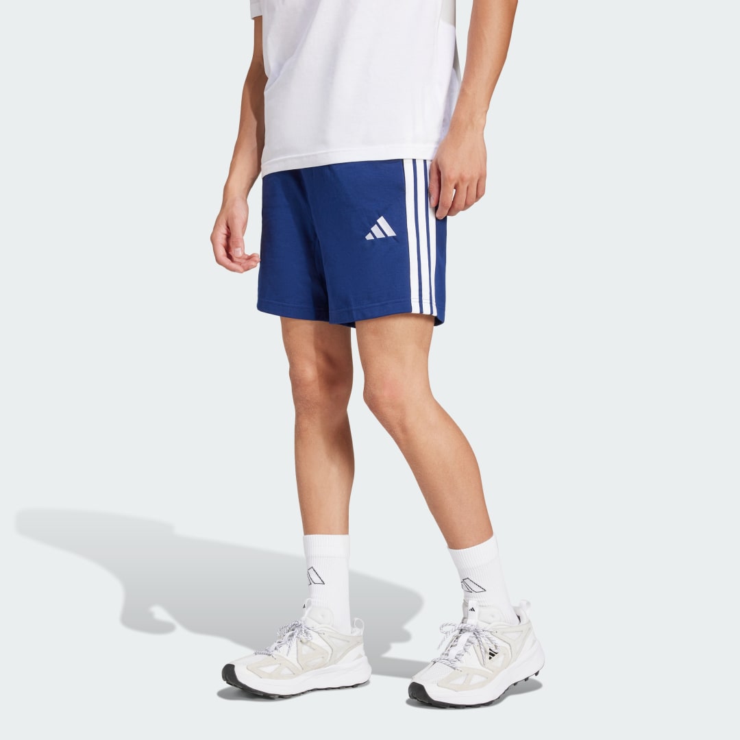 Šortky adidas Performance Essentials 3-Stripes Single Jersey 7-Inch Shorts Modrá | JF3679, 0